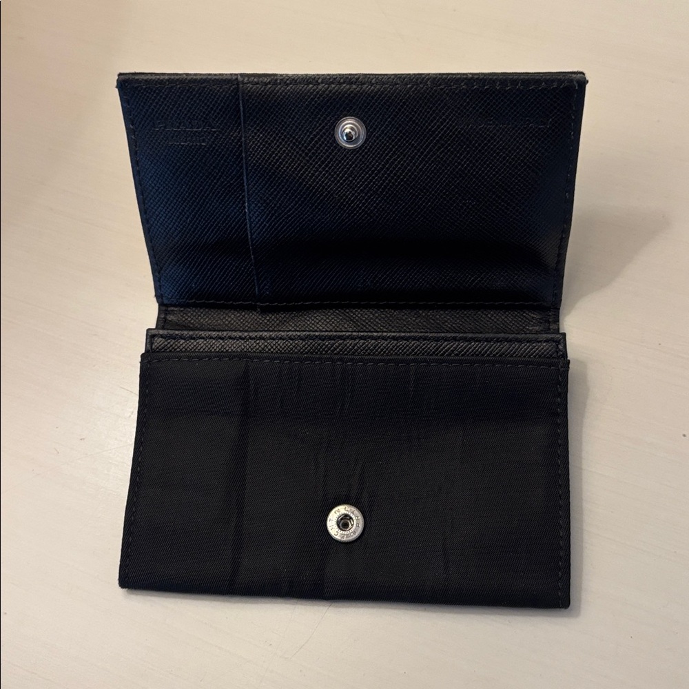 PRADA BLACK NYLON CARD HOLDER - Picture 10 of 14